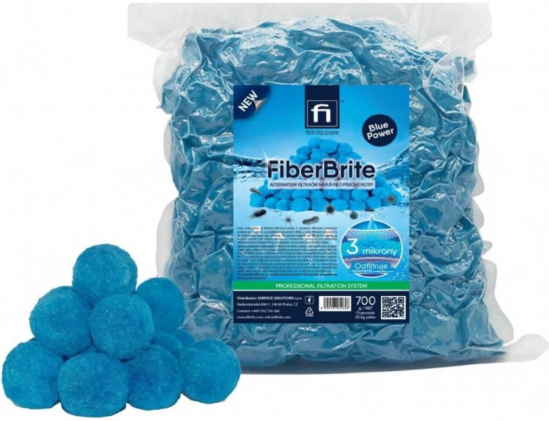Filtrační kuličky FIBER BRITE BLUE POWER 50mm, Balení 700g